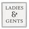 Stupell Industries Ladies & Gents Bathroom Sign Country Grain Pattern Framed Wall Art